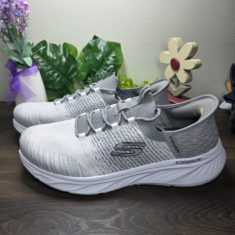 Skechers Men's Sneakers Slip-Ins Size 13 White Gray 232932 #0071
